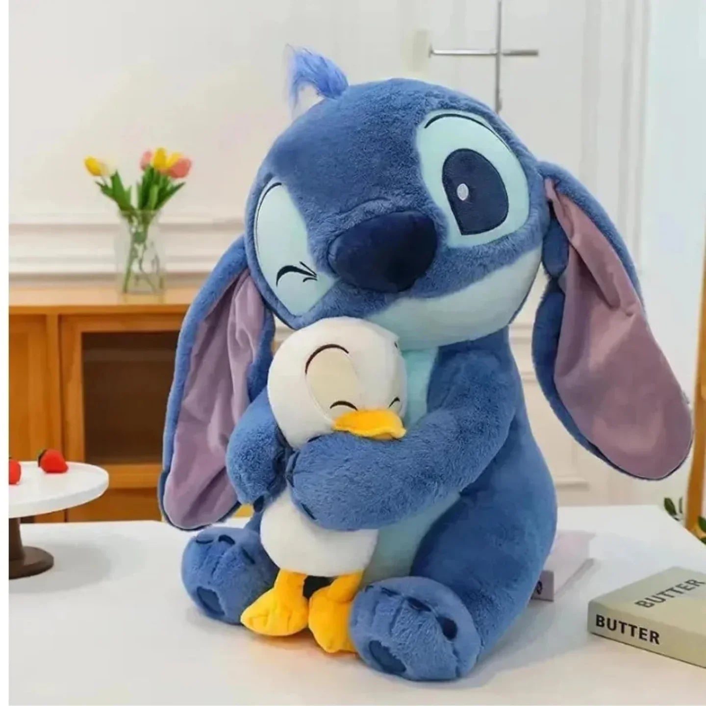 Stitch Hugging Duck Plush – Soft, Squishy Cuddle Mate