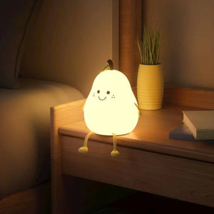 Glow Pear Night Lamp – Rechargeable Soft Silicone Mood Light