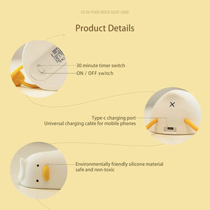 Quack Glow Night Lamp – Soft Silicone Duck Mood Light (Rechargeable)