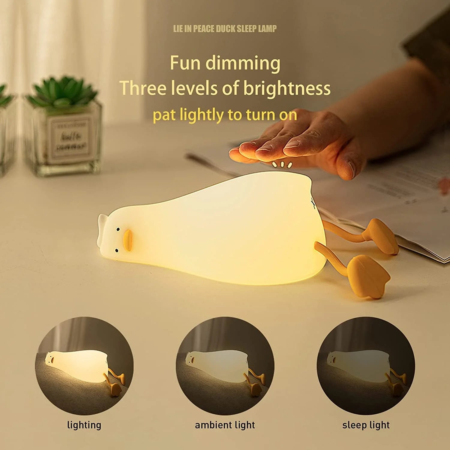 Quack Glow Night Lamp – Soft Silicone Duck Mood Light (Rechargeable)
