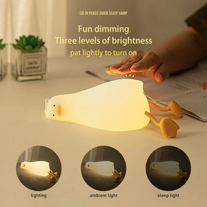 Quack Glow Night Lamp – Soft Silicone Duck Mood Light (Rechargeable)