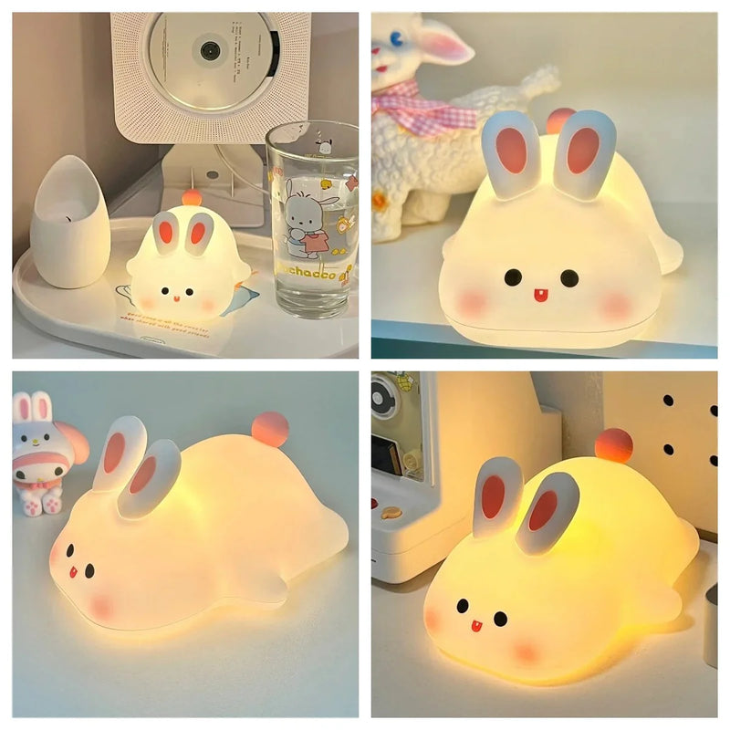 Bunny Glow Night Lamp – Soft Silicone Mood Light (Rechargeable)