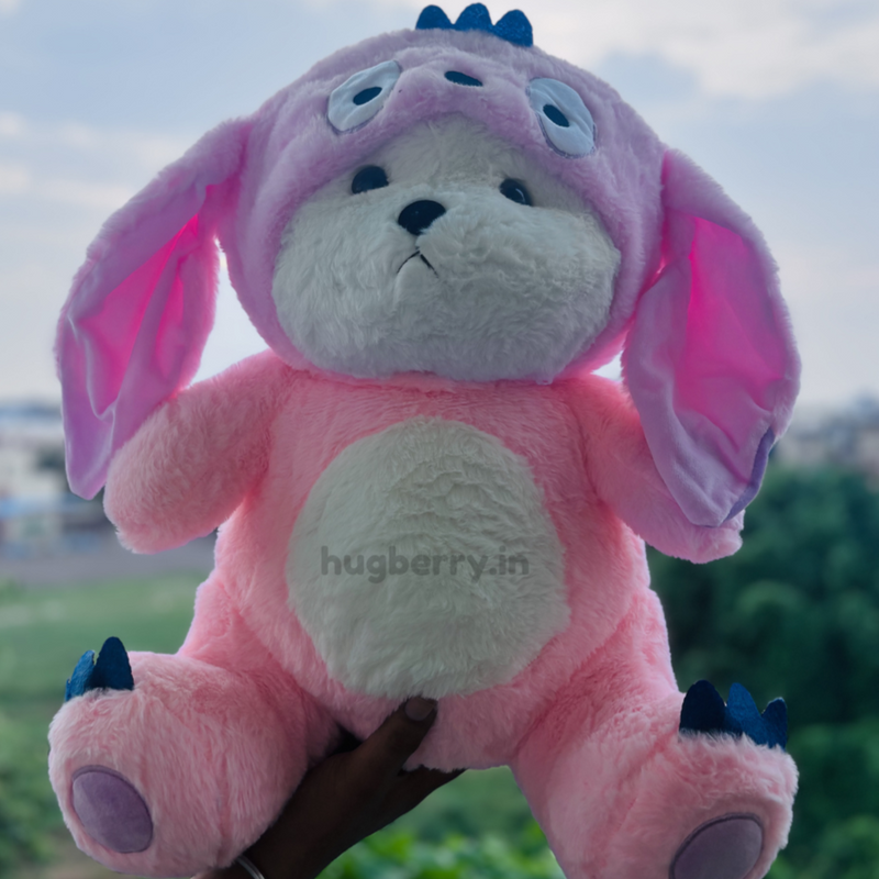 BerryCap Bear – Pink Plush Buddy
